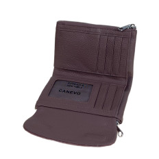 На фото 2 - Женский кошелёк  из натуральной кожи, цвет нежно фиолетовый