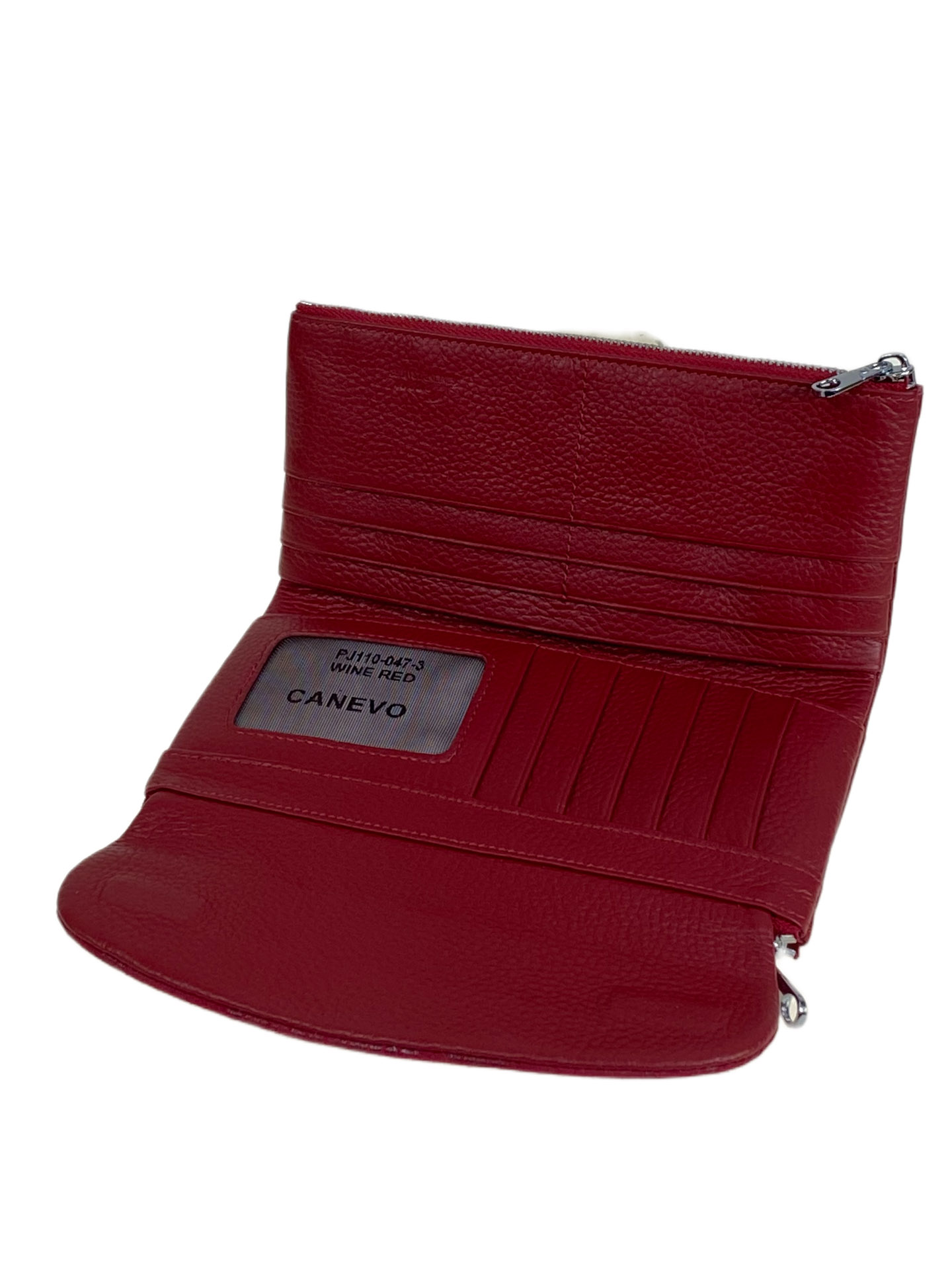 На фото 2 - Женский кошелёк  из натуральной кожи, цвет  бордовый