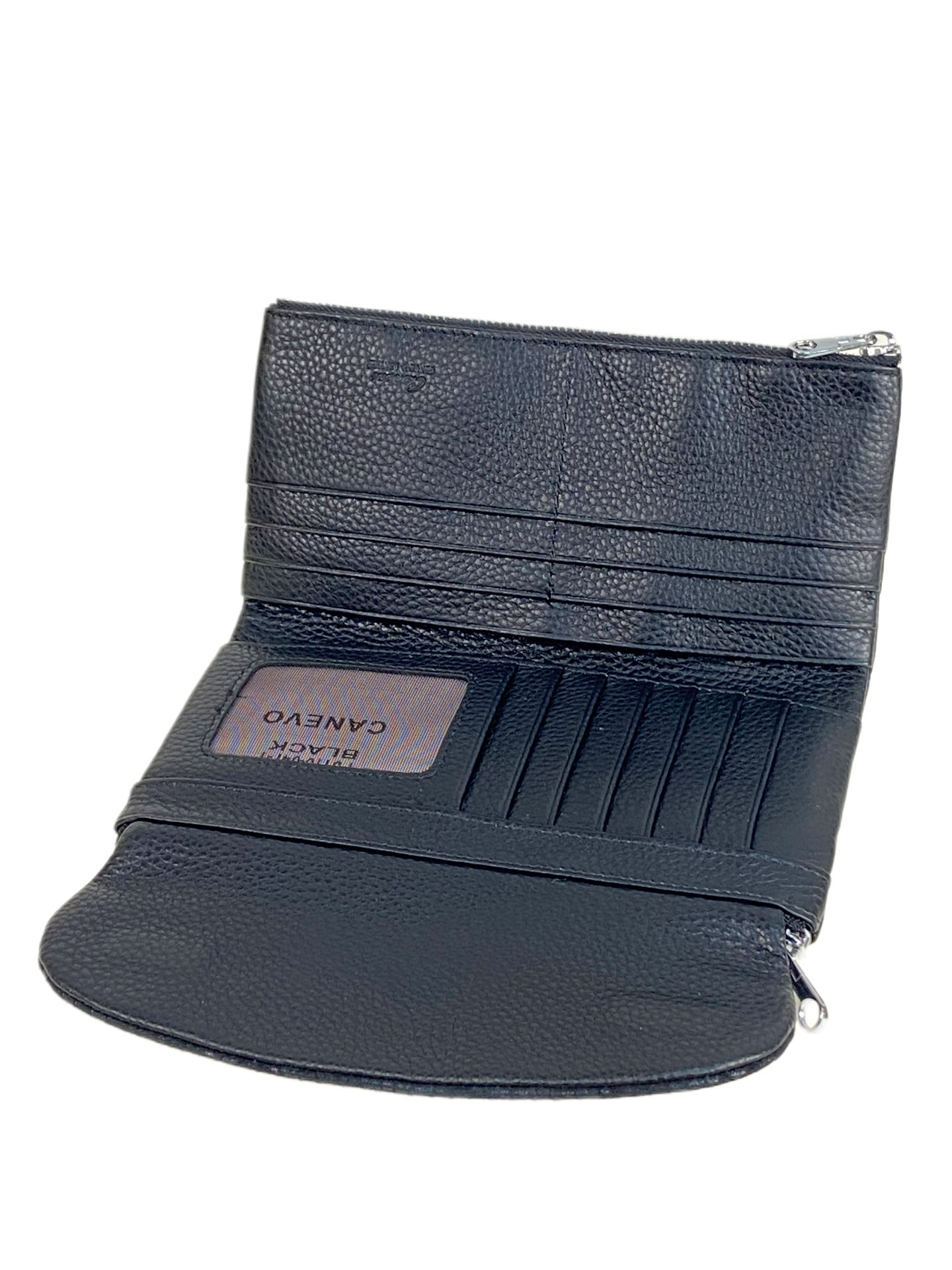 На фото 2 - Женский кошелёк  из натуральной кожи, цвет черный