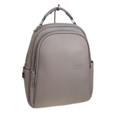 На фото 1 - Женский рюкзак из искусственной кожи, цвет светло серый