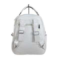 На фото 2 - Женский рюкзак из искусственной кожи, цвет белый На фото 2 - Женский рюкзак из искусственной кожи, цвет белый