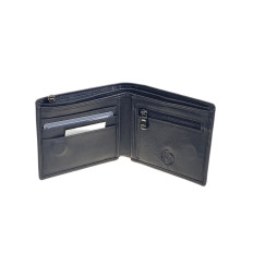 На фото 2 - Мужское  портмоне из натуральной кожи, цвет черный