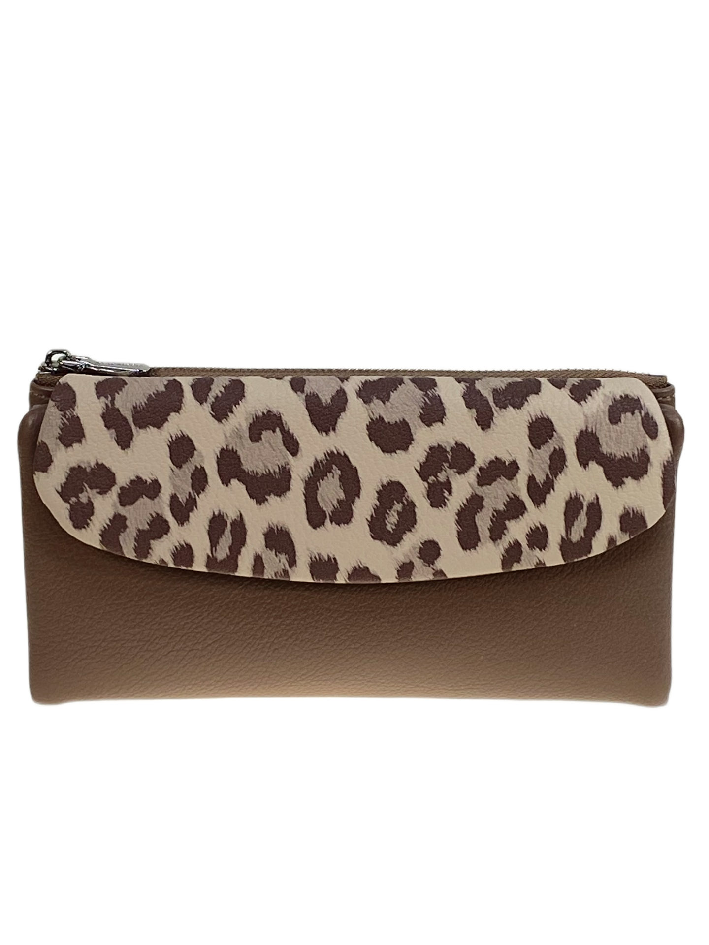 На фото 1 -  Женское портмоне из искусственной кожи, цвет хаки