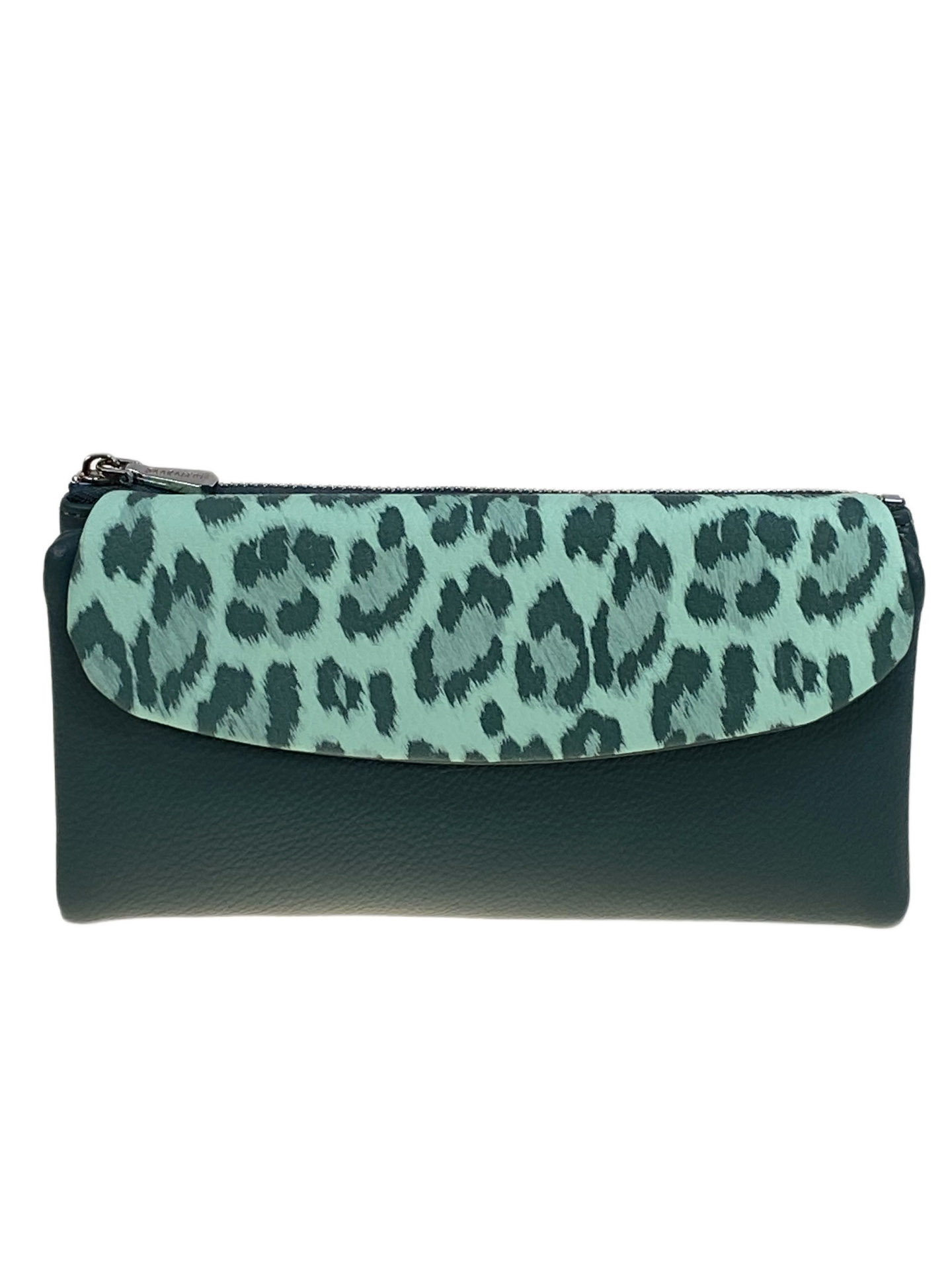 На фото 1 -  Женское портмоне из искусственной кожи, цвет зеленый