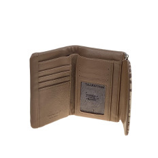 На фото 2 -  Женское портмоне из искусственной кожи, цвет хаки