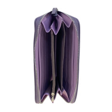 На фото 2 -  Женское портмоне из искусственной кожи, цвет сиреневый