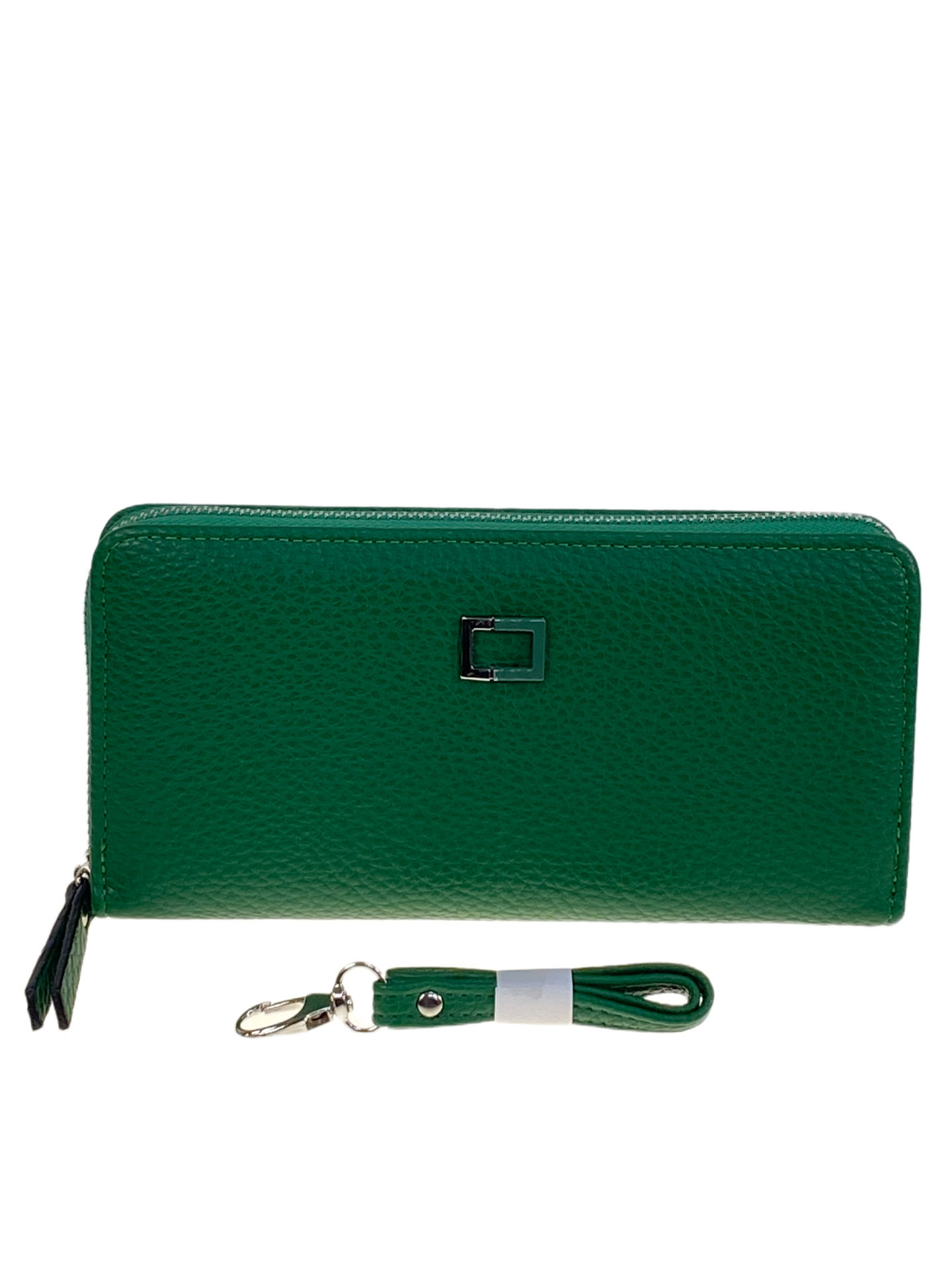 На фото 1 -  Женское портмоне из искусственной кожи, цвет зеленый